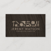 Pictogrammen voor tapediensten visitekaartje (Voorkant)