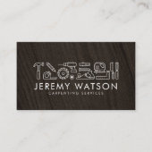 Pictogrammen voor tapediensten visitekaartje (Voorkant)