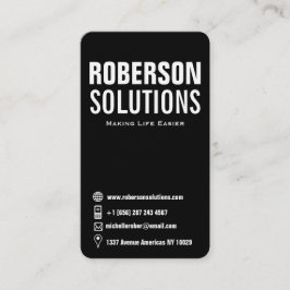 Pictogrammen voor verticale zwarte en witte social visitekaartje