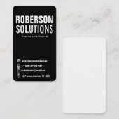 Pictogrammen voor verticale zwarte en witte social visitekaartje (Voorkant / Achterkant)