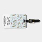 Pictogrampatroon FRIENDS™ Waterverf Bagagelabel (Voorkant horizontaal)