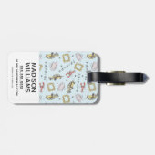 Pictogrampatroon FRIENDS™ Waterverf Bagagelabel (Achterkant horizontaal)