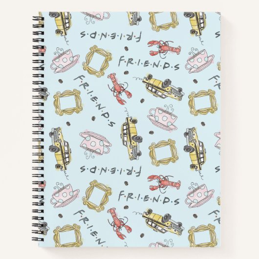 Pictogrampatroon FRIENDS™ Waterverf Notitieboek (Voorkant)