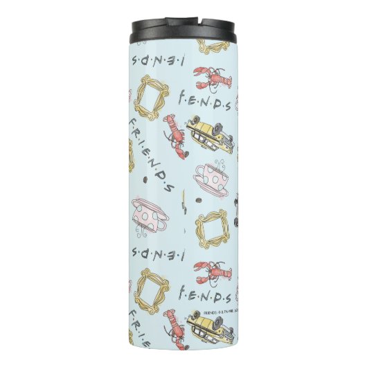 Pictogrampatroon FRIENDS™ Waterverf Thermosbeker (Achterkant)