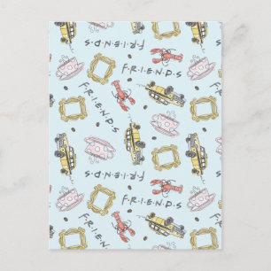 Pictogrampatroon FRIENDS™ Waterverf Uitnodiging Briefkaart