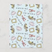 Pictogrampatroon FRIENDS™ Waterverf Uitnodiging Briefkaart (Voorkant)