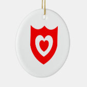 Pictogramsieremaneel van de liefhebbende dag keramisch ornament (Rechts)