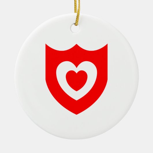 Pictogramsieremaneel van de liefhebbende dag keramisch ornament (Voorkant)