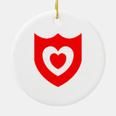 Pictogramsieremaneel van de liefhebbende dag keramisch ornament (Achterkant)