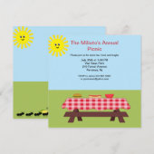 Pictogramtabel op de uitnodiging voor gras (Voorkant / Achterkant)