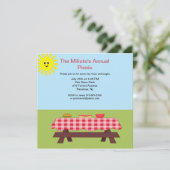 Pictogramtabel op de uitnodiging voor gras (Staand voorkant)