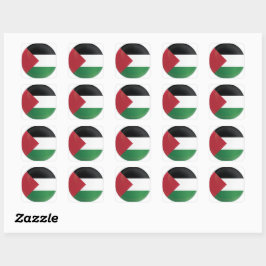 Pictogramvlag Palestina-Ronde Vierkante Sticker