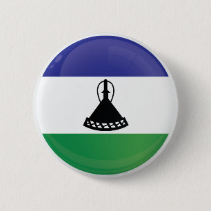 Pictogramvlag voor Lesotho-ronde Ronde Button 5,7 Cm