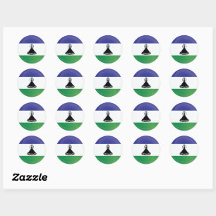 Pictogramvlag voor Lesotho-ronde Ronde Sticker