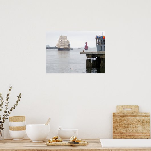 Picton Castle gevolgd door Jolly Brise Poster (Keuken)