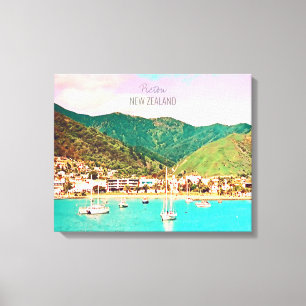Picton Harbor Nieuw-Zeeland Canvas Afdruk