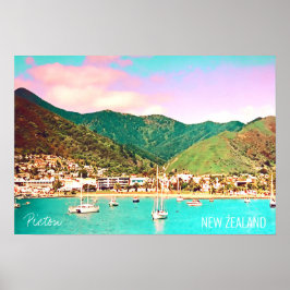 Picton Harbor Nieuw-Zeeland Poster