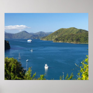 Picton Harbour, Marlborough Sound, South Poster