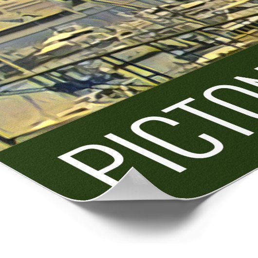 Picton New Zealand Marlborough Sound-reisafdruk Poster (Hoek)