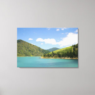 Picton, Nieuw-Zeeland. De poort tussen het Noord Canvas Afdruk