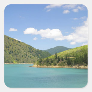 Picton, Nieuw-Zeeland. De poort tussen Noord Vierkante Sticker