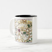 Pictorial Illustrated Map Paris-France-Bonne Tweekleurige Koffiemok (Voorkant links)