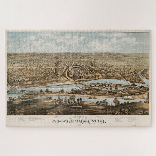  Pictorial Map of Appleton WI (1874) Legpuzzel (Horizontaal)