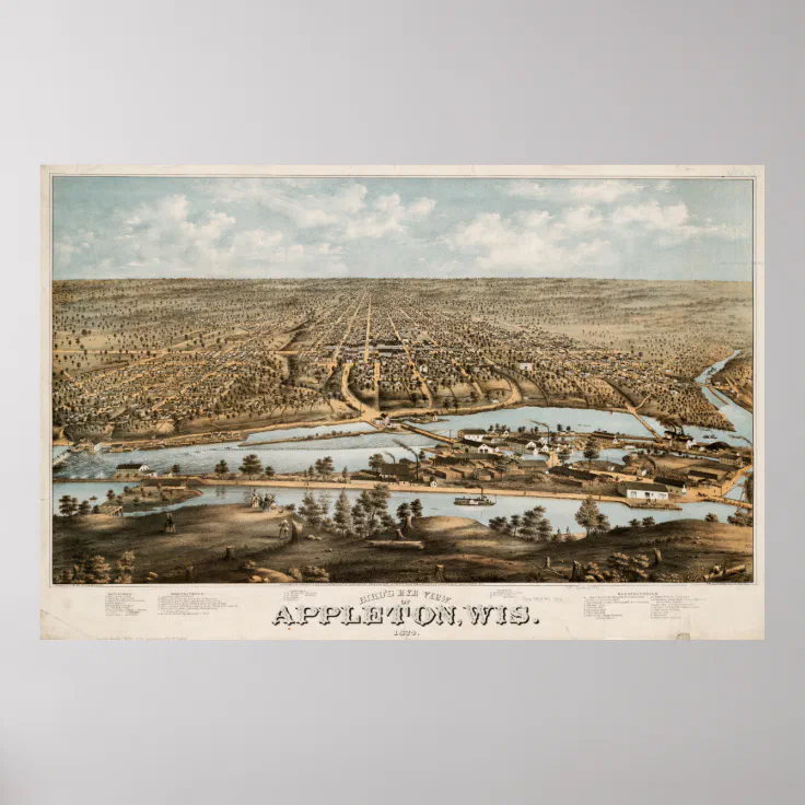 Pictorial Map Of Appleton WI 1874 Poster Zazzle Nl   Pictorial Map Of Appleton Wi 1874 Poster R47af6ffeb9164353980f09416e9ec853 B2ajd 8byvr 736.webp