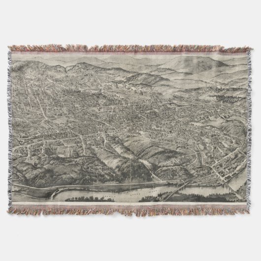  Pictorial Map of Asheville NC (1912) Deken (Voorkant)