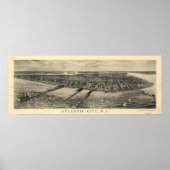  Pictorial Map of Atlantic City (1909) Poster (Voorkant)