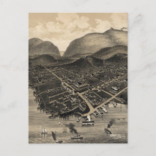  Pictorial Map of Bar Harbour (1886) Briefkaart