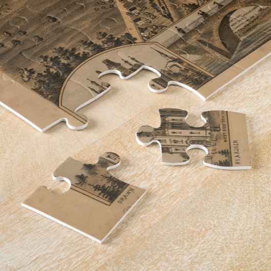  Pictorial Map of Batavia IL (1869) Legpuzzel (Zijkant)