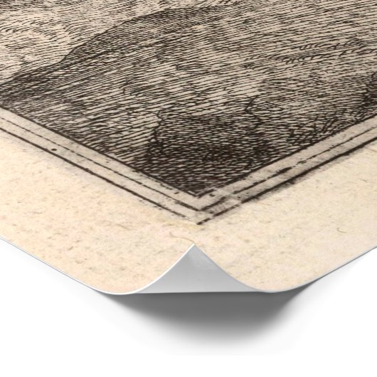  Pictorial Map of Bergen Norway (1588) Poster (Hoek)