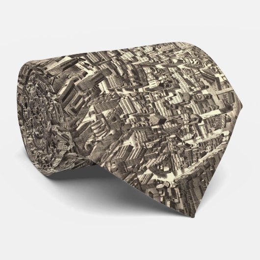 Pictorial Map of Boston (1880) Stropdas (Opgerold)