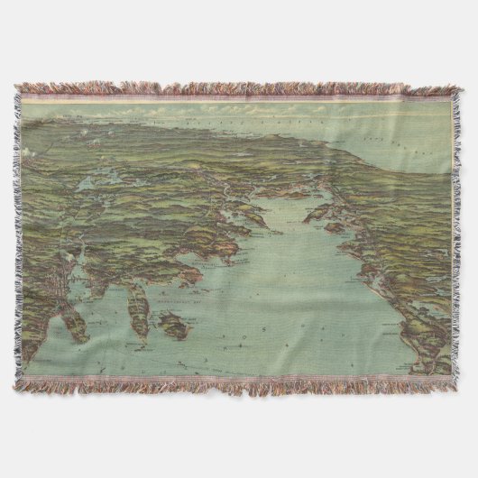  Pictorial Map of Buzzards Bay (1907) Deken (Voorkant)