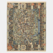 Pictorial Map of Cambridge, Engeland Fleece Deken (Voorkant)
