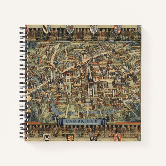 Pictorial Map of Cambridge, Engeland Notitieboek (Voorkant)