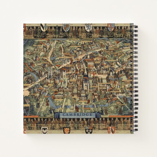 Pictorial Map of Cambridge, Engeland Notitieboek (Achterkant)