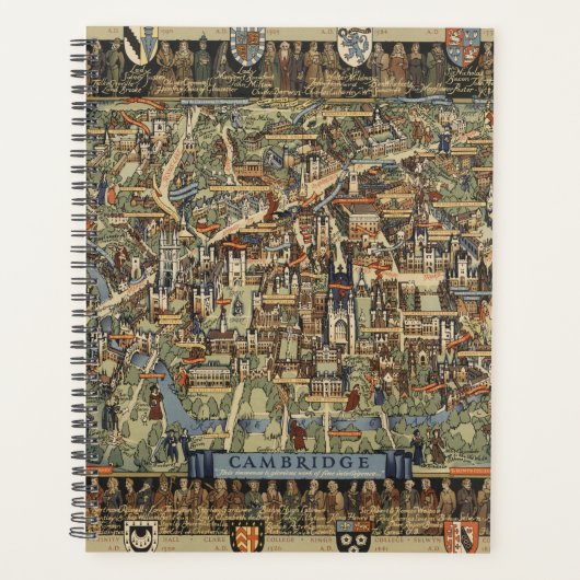 Pictorial Map of Cambridge, Engeland Planner (Voorkant)