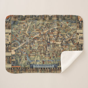 Pictorial Map of Cambridge, Engeland Sherpa Deken