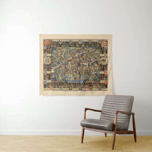 Pictorial Map of Cambridge, Engeland Wandkleed (In Situ (horizontaal))