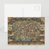 Pictorial Map of Cambridge, England Briefkaart (Voorkant / Achterkant)