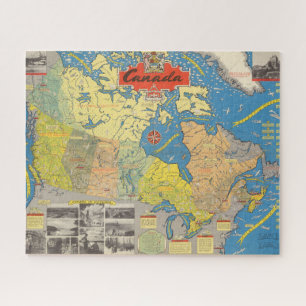 Pictorial Map of Canada - Landmarks Legpuzzel