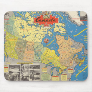 Pictorial Map of Canada - Landmarks Muismat