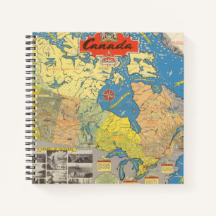 Pictorial Map of Canada - Landmarks Notitieboek