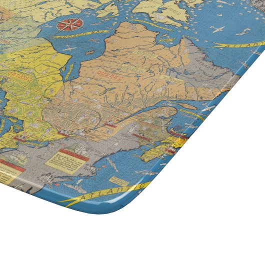 Pictorial Map of Canada - Landmarks Snijplank (Hoek)