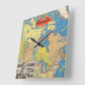 Pictorial Map of Canada - Landmarks Vierkante Klok (Hoek)