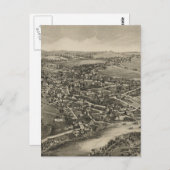  Pictorial Map of Carriou Maine (1893) Briefkaart (Voorkant / Achterkant)