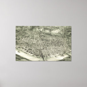  Pictorial Map of Cburn (1900) Canvas Afdruk