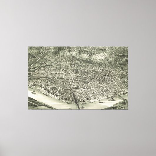  Pictorial Map of Cburn (1900) Canvas Afdruk (Voorkant)